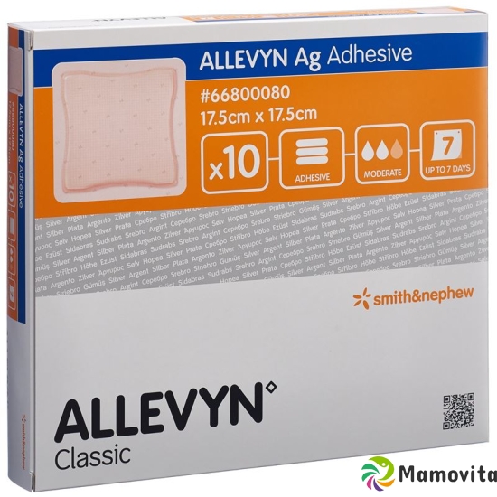 Allevyn Ag Adhesive Wundkompressen 17.5x17.5cm 10 Stück buy online