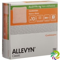 Allevyn Ag Non-Adhesive Wundkompressen 10x10cm 10 Stück