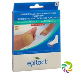 Epitact Doppelschutzkissen Hallux Valgus und Schmerzende Fusssohlen Grösse L 27cm 1 Paar