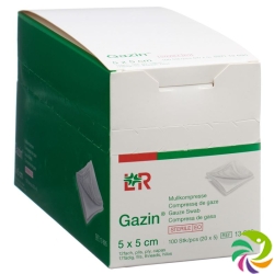 Gazin Set Kompress 5x5cm 12 Fach Steril 20x 5 Stück