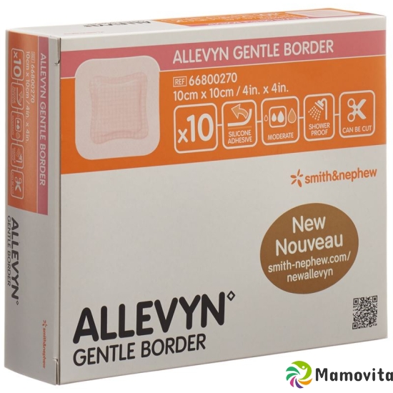 Allevyn Gentle Border Wundverband 10x10cm 10 Stück buy online