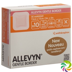 Allevyn Gentle Border Wundverband 7.5x7.5cm 10 Stück