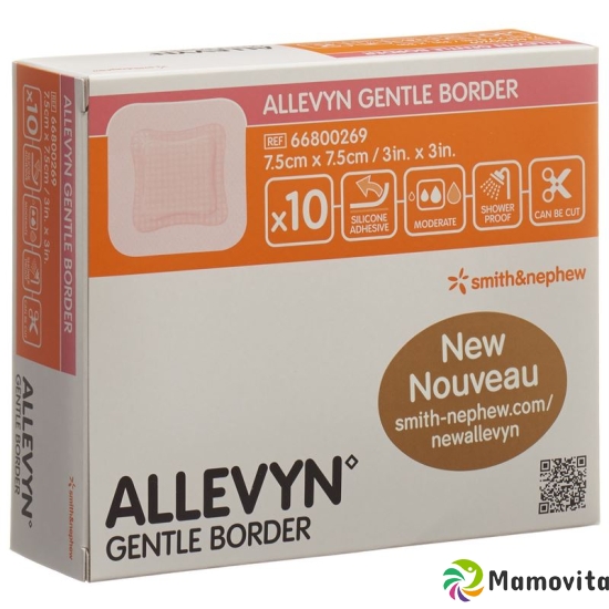 Allevyn Gentle Border Wundverband 7.5x7.5cm 10 Stück buy online