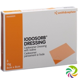 Iodosorb Dressing 10g 6x8cm 3 Stück