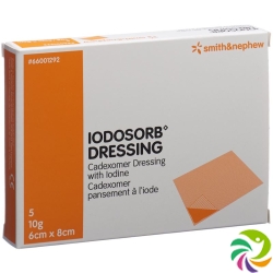 Iodosorb Dressing 10g 6x8cm 5 Stück