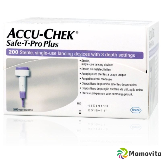 Accu Chek Safe-t Pro Plus Einmalstechhilfe 200 Stück buy online