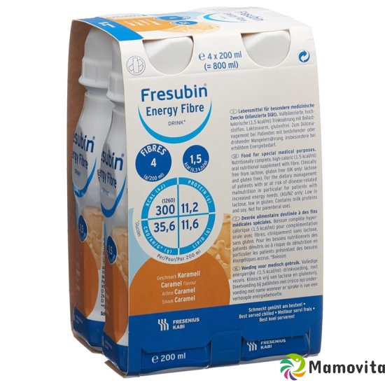 Fresubin Energy Fibre Drink Caramel 4x 200ml buy online