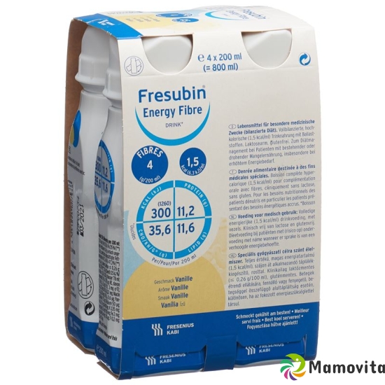 Fresubin Energy Fibre Drink Vanille 4x 200ml buy online