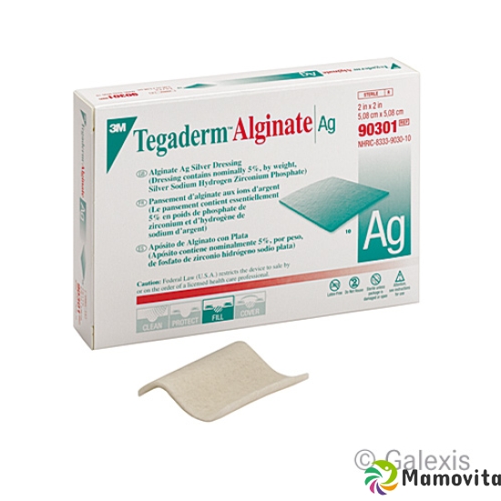 3M Tegaderm Alginate Ag Kompresse 10x10cm 10 Stück buy online