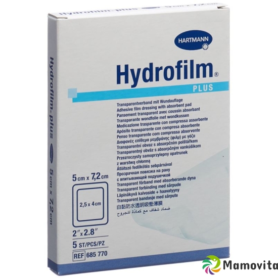 Hydrofilm Plus Wundverband Film 5x7.2cm Steril 5 Stück buy online