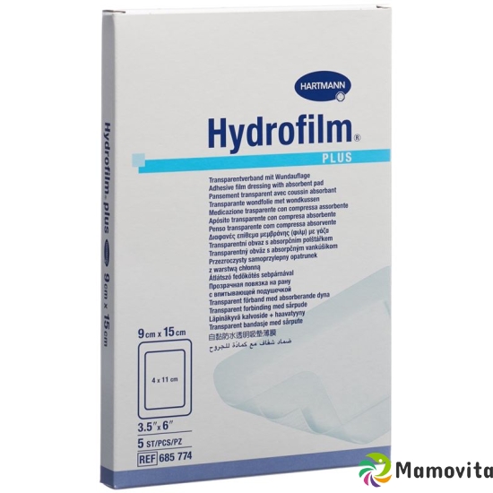 Hydrofilm Plus Wundverband Film 9x15cm Steril 5 Stück buy online