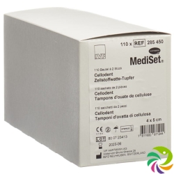 Mediset Cellodent Tupfer 4x5cm Steril 110 Beutel 2 Stück