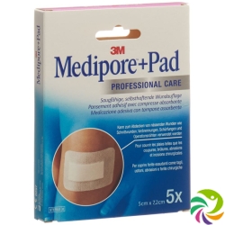 3M Medipore + Pad 5x7.2cm / Wundkissen 2.8x3.8cm 5 Stück