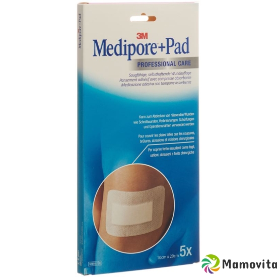 3M Medipore + Pad 10x20cm / Wundkissen 5x15.5cm 5 Stück buy online