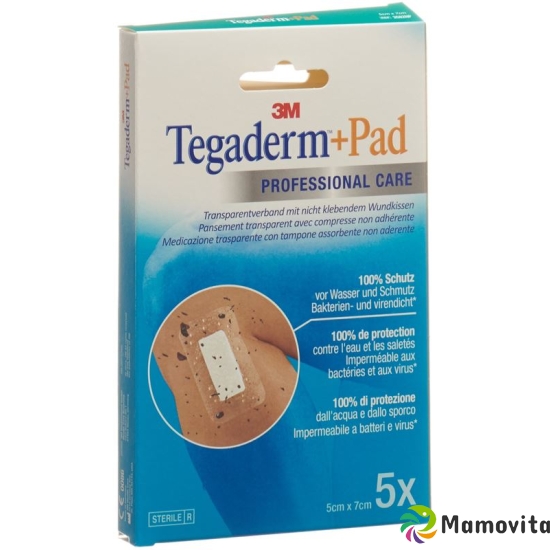 3M Tegaderm + Pad 5x7cm / Wundkissen 2.5x4cm 5 Stück buy online