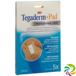 3M Tegaderm + Pad 9x15cm / Wundkissen 4.5x10cm 5 Stück