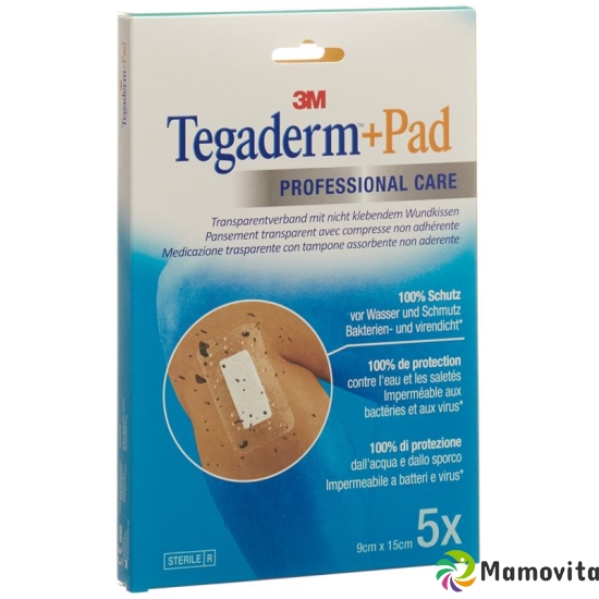 3M Tegaderm + Pad 9x15cm / Wundkissen 4.5x10cm 5 Stück buy online