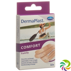 Dermaplast Comfort Family Strip 3 Sizes 32 Pieces