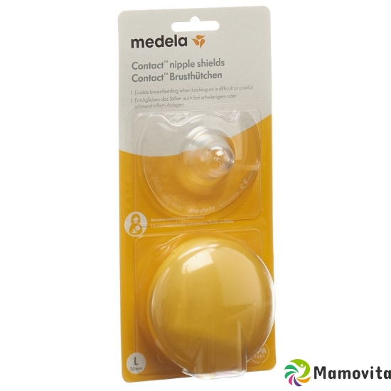 Medela Contact Brusthuetchen L 24mm 1 Paar mit Box buy online