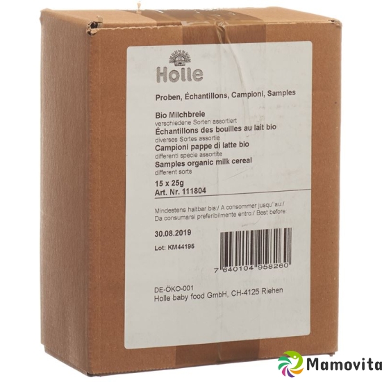 Holle Bio Milchbreie Proben Ass. 15x 25g buy online