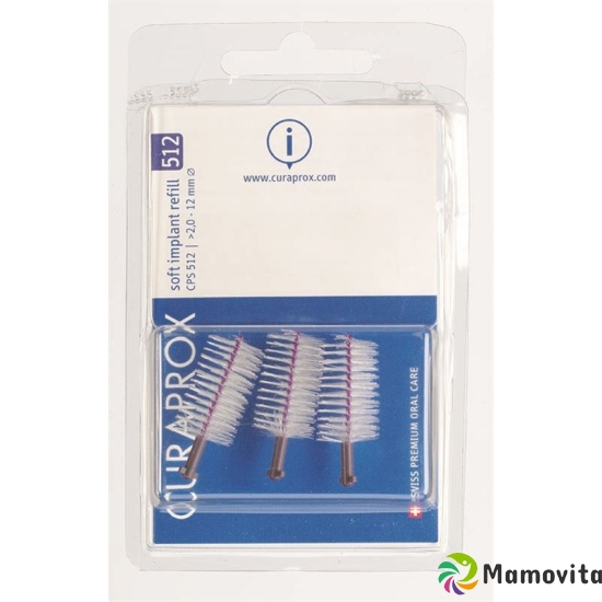 Curaprox CPS 512 Soft Implant Brushes Violet 3 pieces buy online