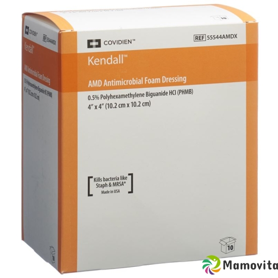 Kendall AMD antimikrobieller Schaumstoffverband 10.2x10.2cm 10 Stück buy online