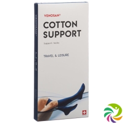 Venosan Cotton A-d Support Socks S Navy 1 Paar