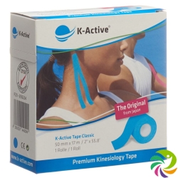 K-active Kinesio Tape 5cmx17m Blau Wasserabweisend