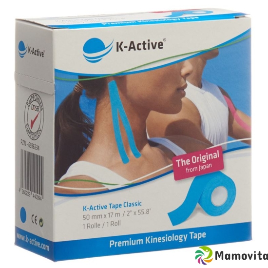 K-active Kinesio Tape 5cmx17m Blau Wasserabweisend buy online