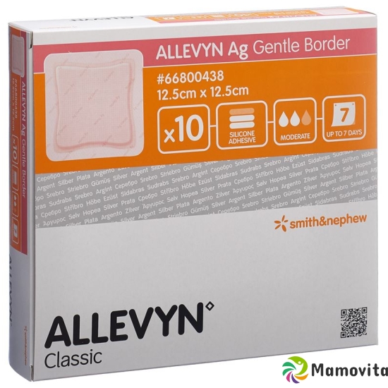 Allevyn Ag Gentle Border Wundverband 12.5x12.5cm 10 Stück buy online