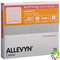 Allevyn Ag Gentle Border Wundverband 17.5x17.5cm 10 Stück