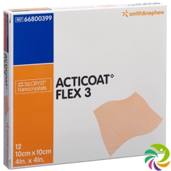 Acticoat Flex 3 Wundverband 10x10cm 12 Stück