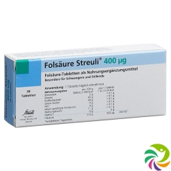 Folsäure Streuli Tabletten 400µg 30 Stück