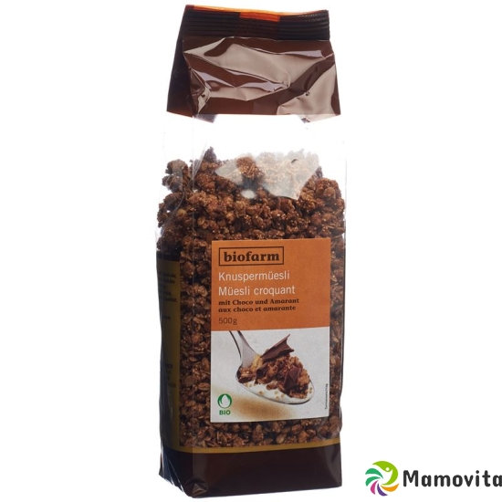 Biofarm Knusper Müesli Amaranth Choco Knos 500g buy online