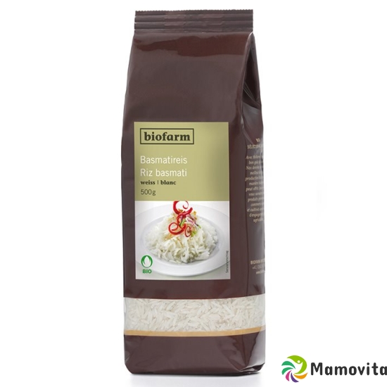 Biofarm Basmatireis Weiss Knospe Beutel 500g buy online