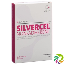 Let’s Protect Silvercel Non-Adherent Wundauflage 5x5cm 10 Stück