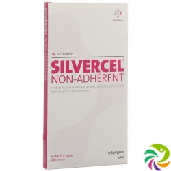 Silvercel Non-Adherent Wundauflage 10x20cm 5 Stück