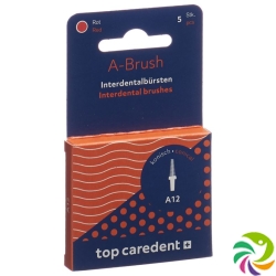 Top Caredent Interdentalbürsten für Halter Rot Konisch 5 Stück