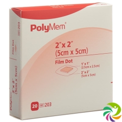 Polymem Adhesive Wundverband 5x5cm Film Steril 20 X