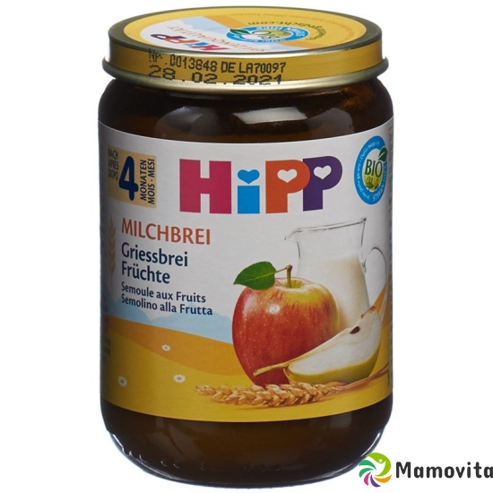 Hipp Milchbrei Griessbrei Früchte 190g buy online