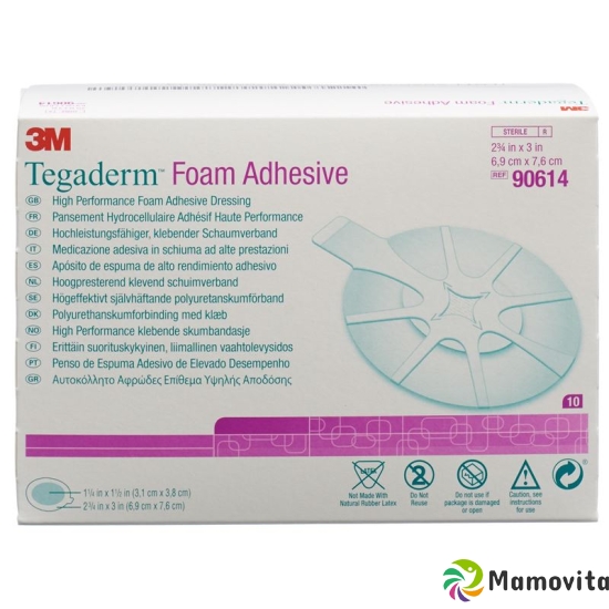 3M Tegaderm Foam Adhesive Schaumkompresse Mini Oval 10 Stück buy online