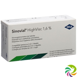 Sinovial High Visc Injektionslösung 1.6% 3 Fertigspritzen 2ml