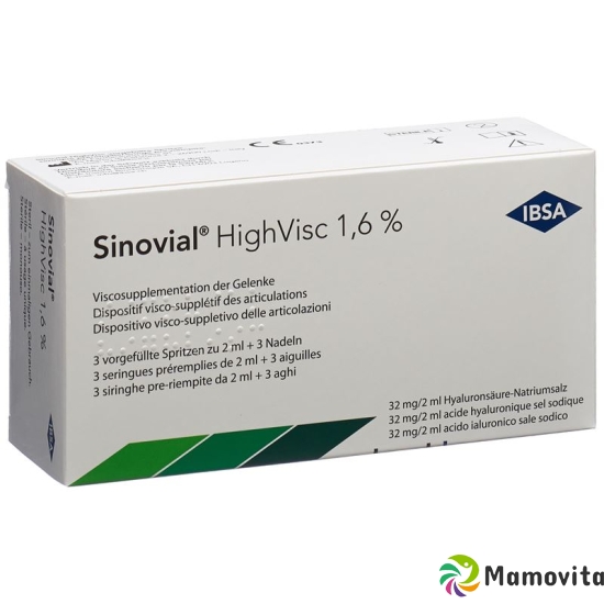 Sinovial High Visc Injektionslösung 1.6% 3 Fertigspritzen 2ml buy online