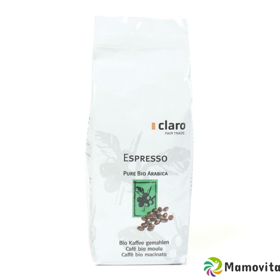 Claro Espresso Kaffee Gemahlen Bio Beutel 250g buy online