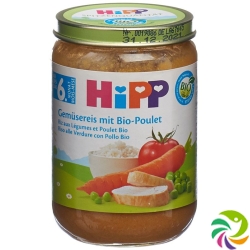 Hipp Gemüsereis mit Bio-Poulet Glas 190g