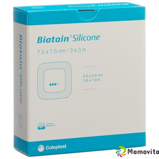 Biatain Silikon Schaumverband 7.5x7.5cm Selbsthaftend 10 Stück buy online