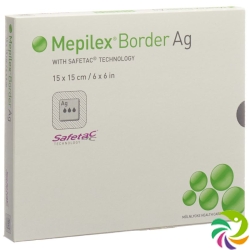 Mepilex Ag Border Schaumverband 15x15cm 5 Stück