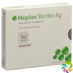 Mepilex Ag Border Schaumverband 7.5x7.5cm 5 Stück