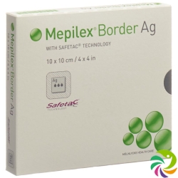 Mepilex Ag Border Schaumverband 10x10cm 5 Stück