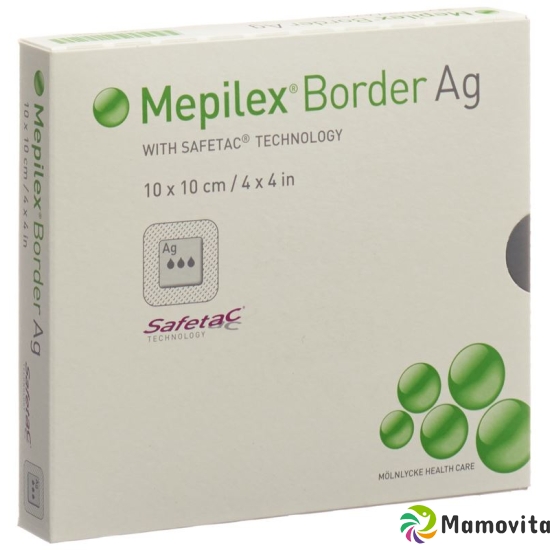 Mepilex Ag Border Schaumverband 10x10cm 5 Stück buy online